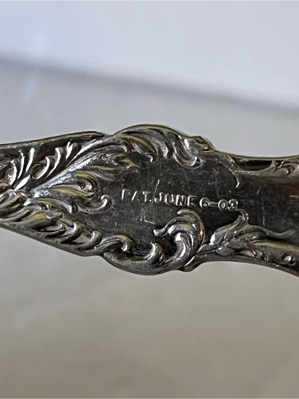 Antique R. Wallace Silverplate Floral Pattern Dinner Fork Pat: June 6 1903 Mono